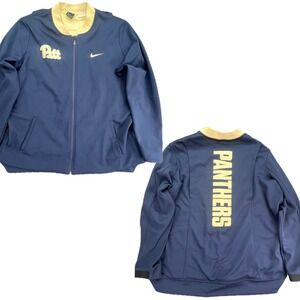 Nike Pitt Panthers Mens 3XL Navy Gold‎ Zip Up Jacket Length+2 Track